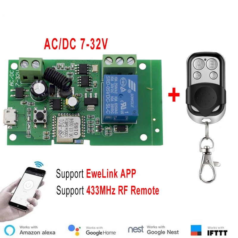 Relay Module 1 Channel - Ewelink modul sakelar Relay kontrol suara