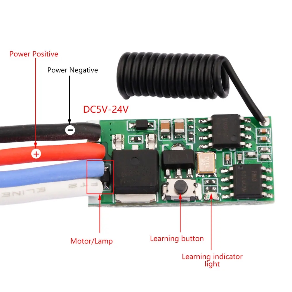 Ir Remote Module - DC 3.7V-24V 433MHz Modul Penerima Sakelar