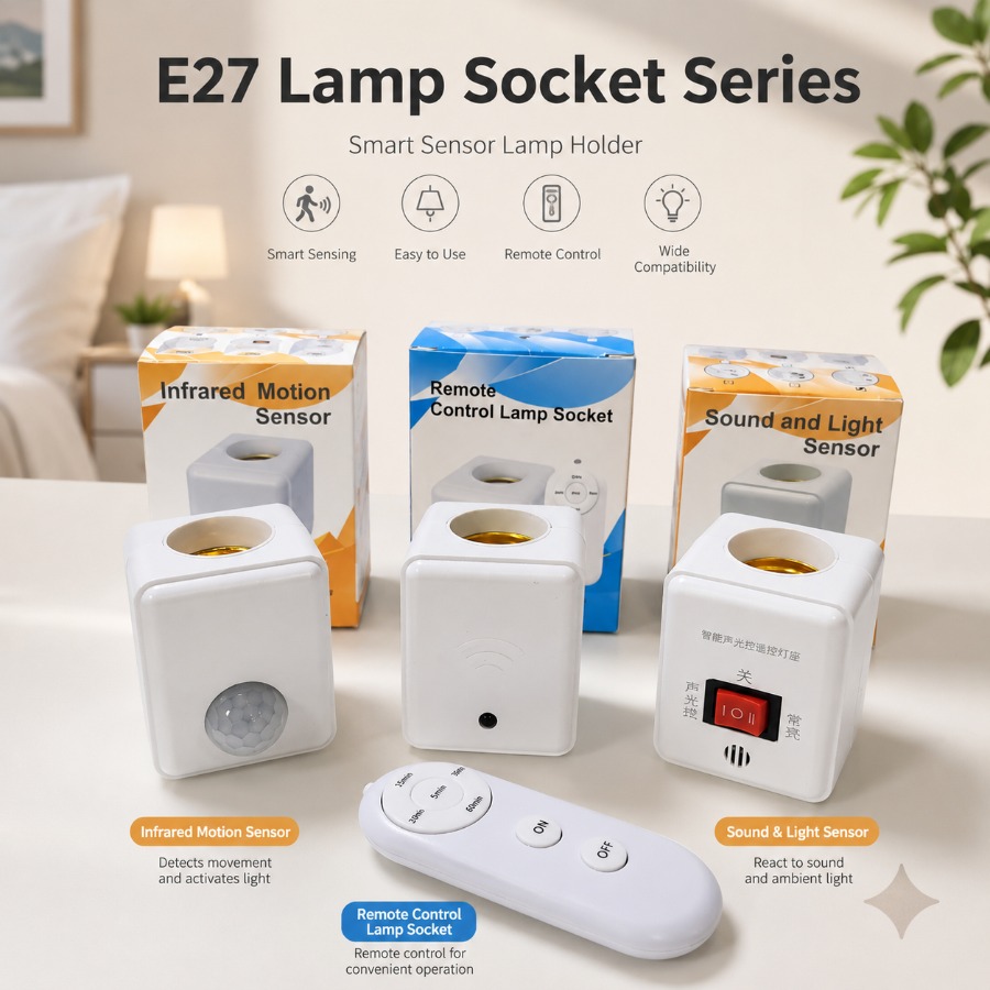 Pir Motion Sensor - Steker EU/US E27 Sensor Gerak PIR