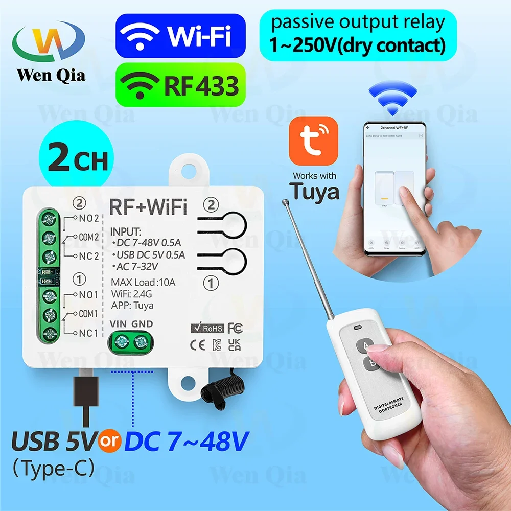 Ir Remote Module - Sakelar lampu pintar 2CH Tuya, modul