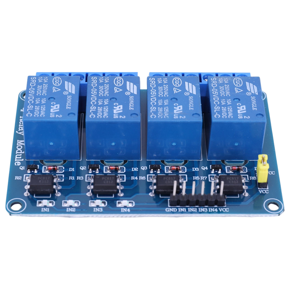 Papan Relay 4 Saluran 5V 12V d - Relay Module 4 Channel ulasan dan harga