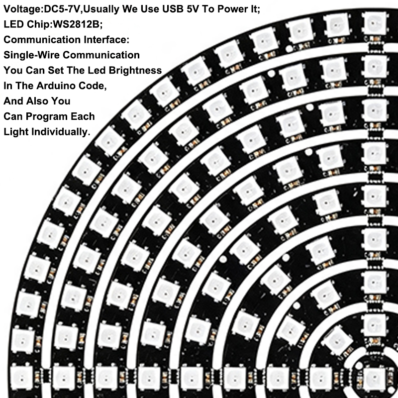 1 Buah Cincin LED Pintar SMD50 - Ws2812B ulasan dan harga