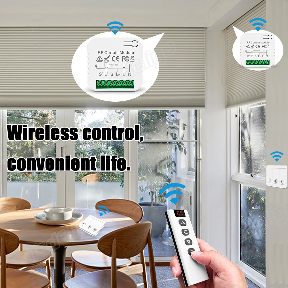Modul sakelar tirai RF 433 MHz - Ir Remote Module ulasan dan harga