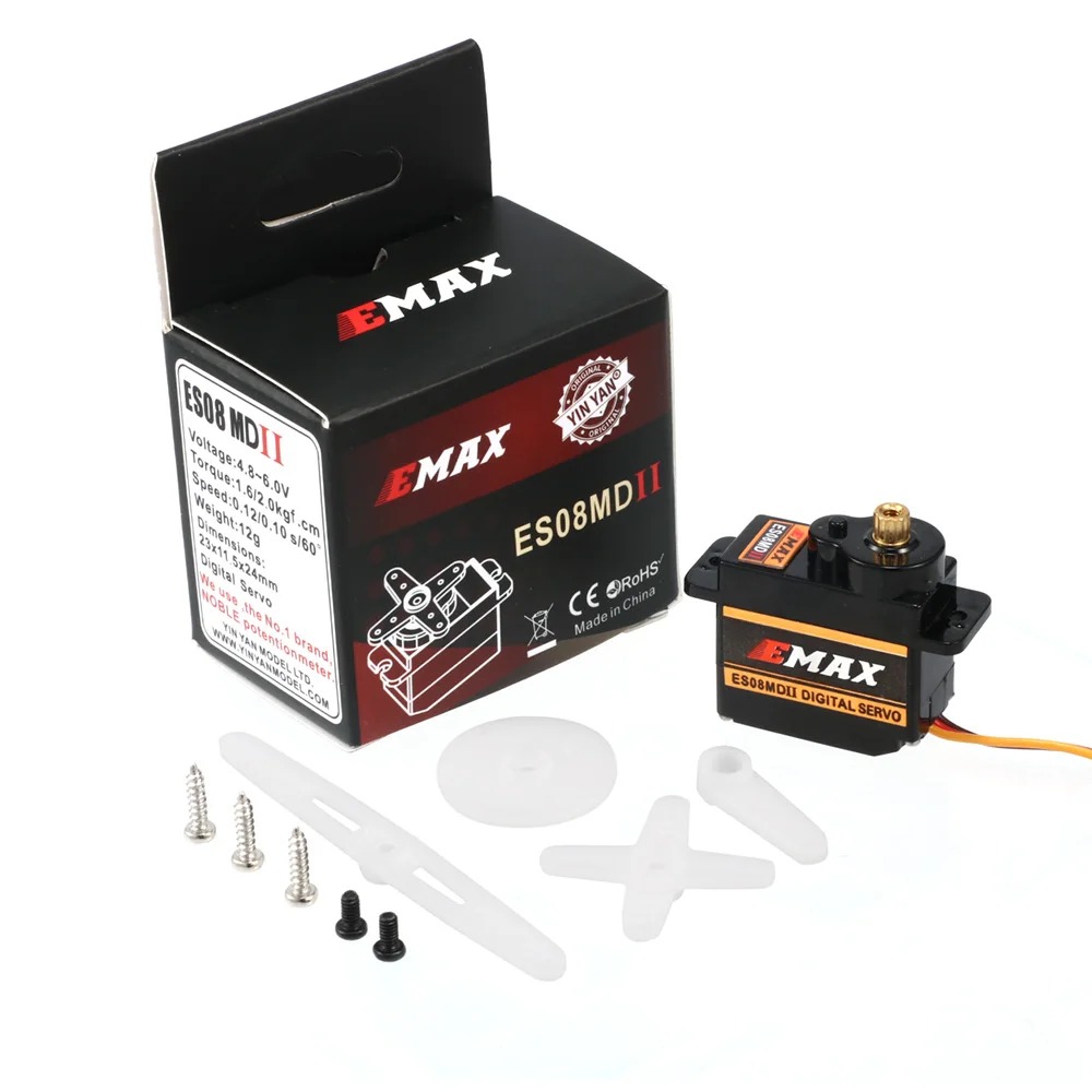 EMAX ES08MDII ES08MD II Metal  - Servo Sg90 ulasan dan harga