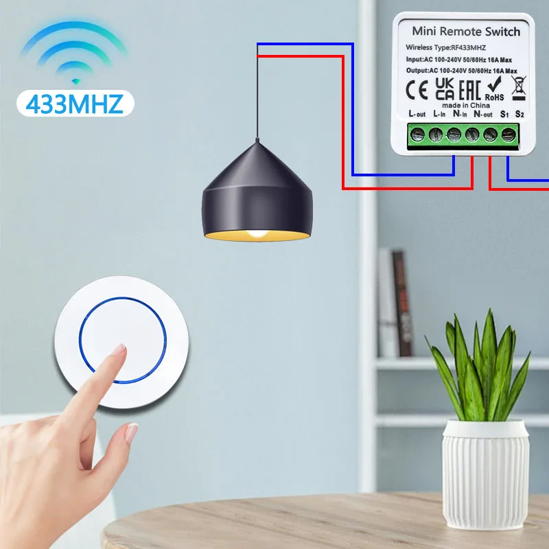 Sakelar Lampu Nirkabel 433HMz  - Ir Remote Module ulasan dan harga