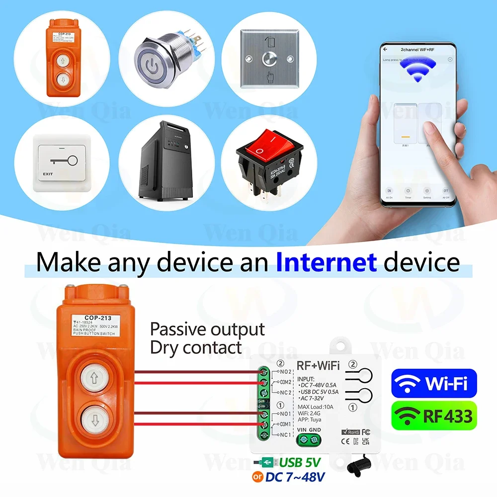 Sakelar lampu pintar 2CH Tuya, - Ir Remote Module ulasan dan harga