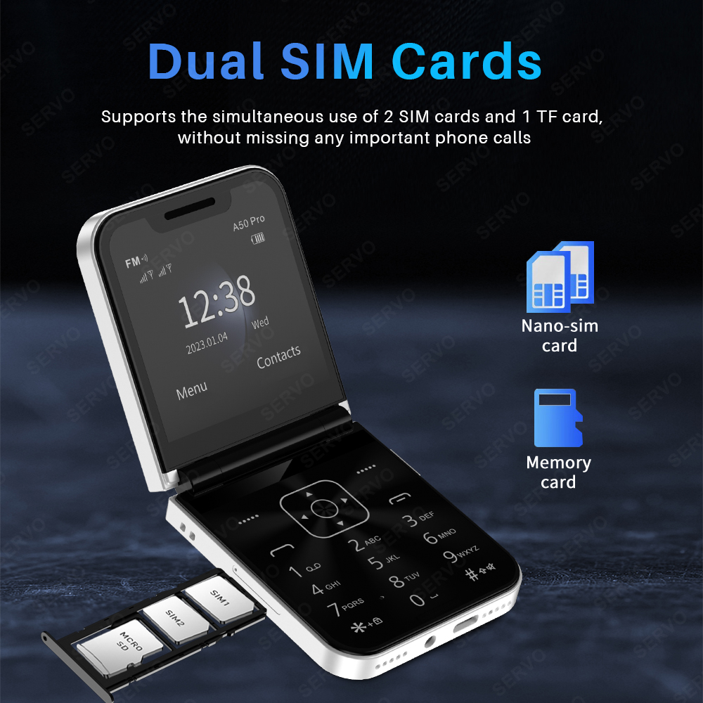 SERVO A50 PRO ponsel Flip, tel - Tft Display 2.4 ulasan dan harga