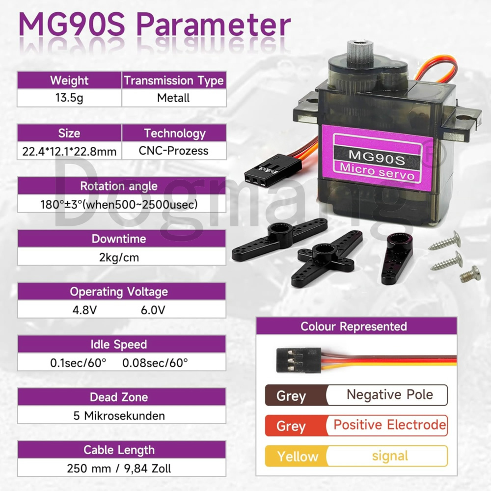MG90S Servo 1/2/4/10/20/50 bua - Servo Sg90 ulasan dan harga