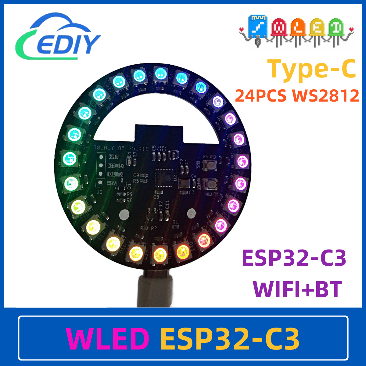 WLED ESP32-C3 Papan Pengembang - Ws2812B ulasan dan harga